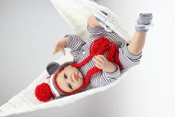 55cm Mielas Silikono Atgimsta Kūdikių Lėlės Miega Naujagimiui Tikroviška Baby Lėlės, Žaislai, Kalėdų, Gimtadienio Dovanos Rinkimas