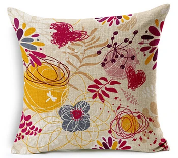 5vnt/daug mažų šviežių gėlių rankoje-dažytos eskizas medvilnės skalbiniai, pagalvės rinkiniai sofos pagalvėlių apvalkalus Aukštos kokybės namų dekoro užvalkalas