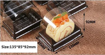 800pcs/daug 135*85*92mm Plastiko Aišku, Vienkartiniai Cake Box atskira Šveicarijos Torto Dėžutės Maisto Desertas Pakuotės ZA4173