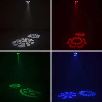 AUCD 8 Objektyvas RGBW LED Modelius Sukasi Projektorius DMX Scenos Apšvietimas Juda DJ Disco Klubas Namuose Šventė Šalies Žibintai LE-8EG