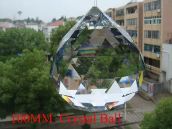 Aukščiausios Kokybės, 1PCS 100mm Transparnets Kristalų briaunotas Rutulys, Crystal Fengshui Kamuolį, Namų Puošybai