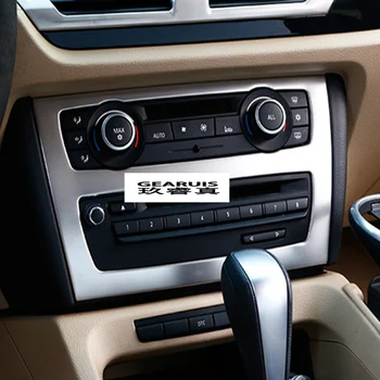 Automobilio stilius antracitas, Oro kondicionavimo sistema, CD valdymo skydelis dekoratyvinis Lipdukai Padengti BMW E84 X1 2010-auto priedai
