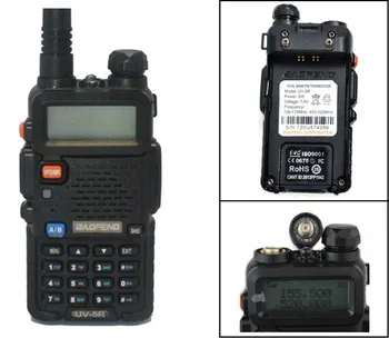 BaoFeng UV-5R Walkie Talkie 136-174 /400-520Mhz VHF/UHF DUAL-BAND Patogu Medžioklės Radijo Imtuvas Su Headfone