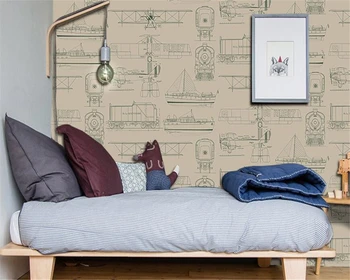 Beibehang Europos stiliaus paprastas children 's room tapetai berniukų ir mergaičių miegamasis plokštumos spausdinimo animacinių filmų žalia 3d tapetai