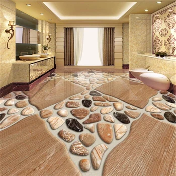 Beibehang Pasirinktinius nuotraukų 3d tapetai šiuolaikinio meno pebble vonios kambario grindų tapetai, 3d PVC tapetai lipnios grindys, tapetai, 3d