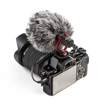 BOYA PAGAL MM1 Kompaktiškas On-Kamera, Mikrofonas, Vaizdo Mic Canon Nikon Sony A7 GH4 DSLR Fotoaparatas 