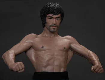 Bruce Lee Modelis Šikšnosparniai Raumenų Statula Modelis Galvos Nuimamas Dvi Galvos ir Drabužių Kinijos Veiksmų Skaičiai Žaislai