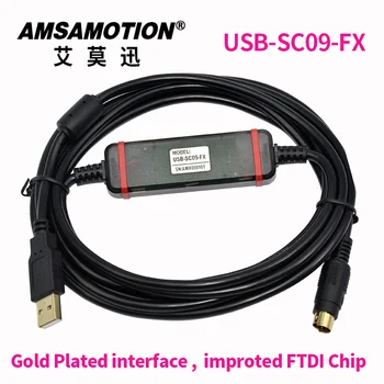 Built-in FTDI Chip Kabelis USB-SC09-FX Suderinama Mitsubishi FX1N 2N 1S 3U Serijos PLC Programavimo Kabelį, Duomenų perkėlimo Kabelis