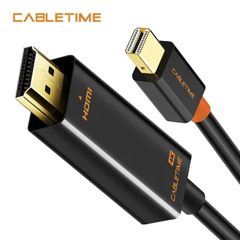 Cabletime Mini Displayport 1.2 DP HDMI Kabelis Thunderbolt 