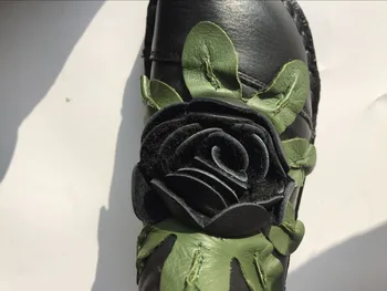 Careaymade-Galvos sluoksnis gryno karvės odos, rankų darbo batus,Gėlių tautos Retro stiliaus moterų Medvilnės minkštas vienintelis Batai,Nekilnojamojo Odiniai batai