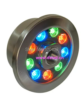 CE,IP68,Nerūdijančio plieno, 9W RGB LED baseinas šviesos,RGB LED šviesos fontanas,DS-10-36 9X1W,12V DC,RGB spalvų kaita,2-jų metų garantija