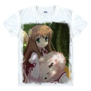 Coolprint Japonų manga Perrašyti T-Shirts anime marškinėliai iš Kanbe Kotori ir Senri Akane, spalvinga Spausdinti Marškinėliai Naujiena