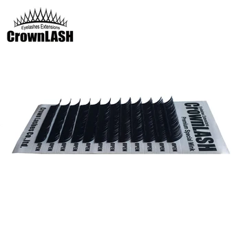 Crownlash Black 3D Apimties Blakstienų Pratęsti, C, D-0.07 7-15mm vieno dydžio plokštelę Nuosekliai Kreivė, Minkštos, aukščiausios kokybės