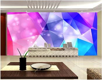 Custom geometrinis tapetai, mados ir spalvingas 3D diamondsused į kambarį KTV miegamojo sienos audinio papel DE parede