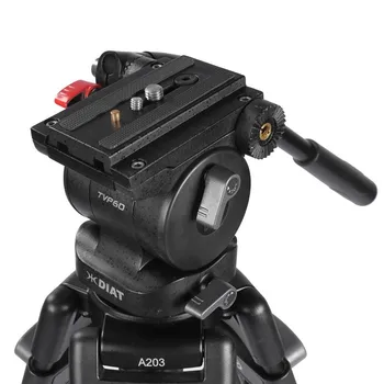 DIAT A203TVP Profesinės Aliuminio Nešiojamų Video Trikojis su Hidrauline Galvos Skaitmeninis DSLR Fotoaparato Stovas trikojis manfrotto miliboo