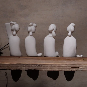 F Dehua Balto Porceliano Namų Puošyba, Klasikinio Ponios Namo, Buto Apdailos Kūrybinės Keramikos Arbatos Kambarį Figūrėlės