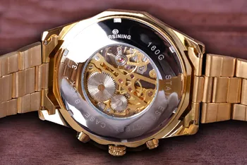 Forsining Klasikinis Skaidriais Aukso Vyrai Laikrodžiai Top Brand Prabangių Vyrų Sporto Automatinis Laikrodis Skeleto Žiūrėti Vyrų Riešo Žiūrėti