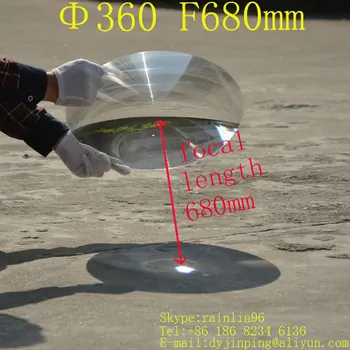 Frenelio lęšio saulės ilgo Židinio ilgis 680 mm, Skersmuo 360mm Frenelio Lęšio didelis dydis ratas frenelio lęšio karšto objektyvas