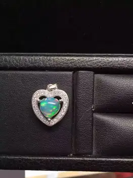 Gamtos opal pakabukas S925 sidabro Natūralus Akmuo Pakabukas Karoliai madinga, elegantiška, Romantiška širdies moterys šalis fine jewelry