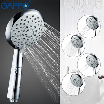 Gappo 1Pc Aukščiausios Kokybės Penki Būdai, kaip Apvalios vertus dušo galvutės, vonios reikmenys, ABS chromuotas vandenį taupanti dušo galvutė
