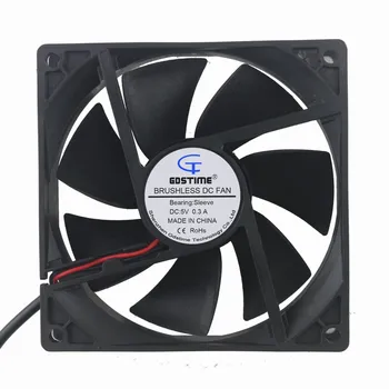 Gdstime 2 pieces 92x92x25mm 9225 USB Axial Motor Cooling Fan 92mm x 25mm 5V 9cm DC Brushless PC Case Cooler 90mm
