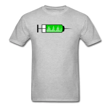Gyvos Muzikos Švirkštų Piktogramą Edition Unikali Vyrų T-shirt Dizainas Medvilnės Viršuje Užsakymą Bendrovės Aukštos Kokybės Marškinėliai