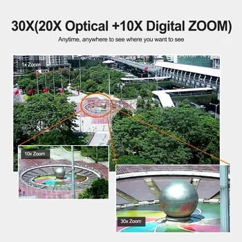 HD 4MP PTZ IP Kamera Lauko Naktinio Matymo infraraudonųjų SPINDULIŲ 50M 4 Colių Mini Speed Dome Cam 30X Zoom IP PTZ vaizdo Kameros CCTV Saugumo Kamerų, Onvif