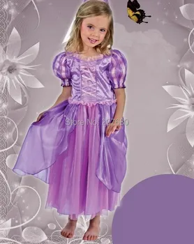 Helovinas Deluxe Merginos Tangled Rapunzel Dress Up Princess Šalis Kostiumas