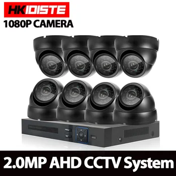 HKISDISTE 8 Kanalo AHDH Sistema 8ch VAIZDO stebėjimo Sistema 1920*1080P Patalpų Kamera 2.0 MP Apsaugos Kamera, Stebėjimo Sistemos Rinkiniai