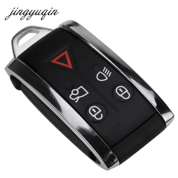 Jingyuqin 5 Mygtukų Raktas Fob Shell Jaguar X XF XK XKR Naujas Nuotolinio Smart Prox Atveju Korpusas + Peilio Pakeitimas