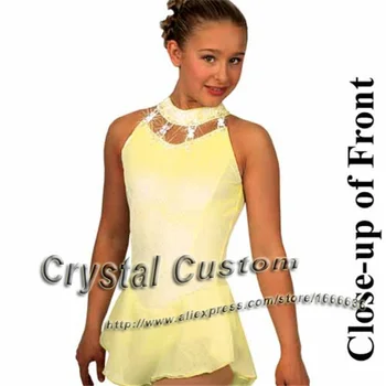 Karšto Pardavimo Ledo Čiuožimo Suknelė Mergaitėms Spandex Grakštus Naujas Prekės ženklas Dailiojo Čiuožimo Konkurencijos Suknelė Individualų DR2651