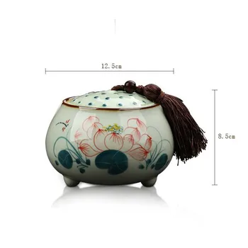 Kinija Saugojimo Butelių Aukštos kokybės keramikos arbatos filtras Dovanų saugojimo jar Arbatos caddy Cukraus Dubuo Salt shaker talpykla