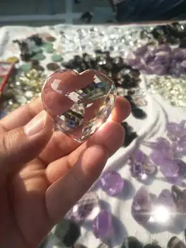 Labai!!! Gamtos Aišku, Baltos spalvos Kvarco kristalo Širdies Pakabukas Karoliai Gydomųjų natūralių akmenų ir mineralų, kaip Kalėdų dovana YL1004