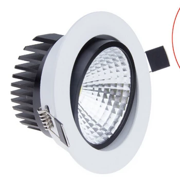 LED Downlight 5W 9W 7W 12W COB Įleidžiamas LED Lubų šviesos Vietoje Šviesos Lempa 220V Balta/ šiltai balta NEMOKAMAS pristatymas