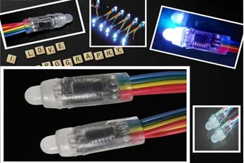 Led Pikselių modulis Šviesos IC 1903 DC 5V Įvesties Digital RGB LED Styginių Šviesos IP68 Vandeniui 50pcs/String5sets