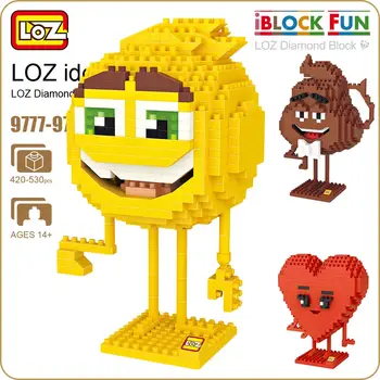 LOZ Deimantų Blokai mielas Žaislai, Statyba Blokai Duomenys Plastiko Surinkimas, Žaislų, Mokymosi Šypsotis, Meilės Išraiška Išmatose 9777-9779