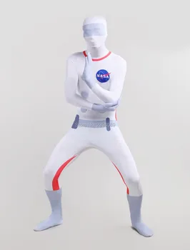 (LS008))Amerikiečių Astronautas Lycra Spandex viso Kūno Komplektus Modelio Spalvotų Zenai Fetišas Kostiumai Helovinas Kostiumas