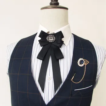 Mados naujų nemokamas pristatymas korėjos suknelė verslo kaklaraištis Britų vestuvių jaunikis Groomsmen dvigubas laivapriekio kaklaraištis vyriška moteriška Šukuosena