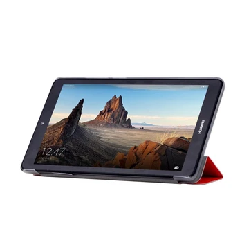 Mediapad T3 7.0 Wifi PU Oda Padengti Slim atsparus smūgiams Tablet PC Funda Už Huawei MediaPad T3 7,0 colių Apsaugos Stovėti Odos