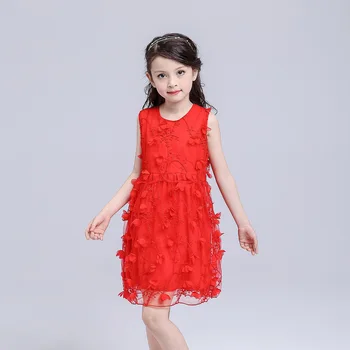 Mergaitė princesė suknelė Gėlių vest suknelė vaikų amžius 5-10 metų skirti iki 2017 m. vasaros Kūdikių Drabužiai mergaitėms