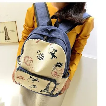 Moterų back pack Eifelio Bokštas kuprinės paauglių vidurinės mokyklos moksleiviams kuprinę, nešiojamas krepšys, portfelis mergaitėms berniukas