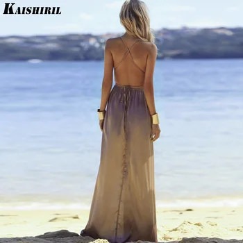 Moterų vasaros paplūdimio ilgos suknelės moterų 2018 seksualus maxi tvarstis šalis suknelė sarafan moterims, elegantiškas backless ponios suknelės