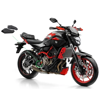 Motociklo Priedai CNC Aliuminio Lydinio Pėdų Atramos Kojoms Pedalo Guard Raštas Padengti Yamaha MT07 FZ07 MT-07-2017