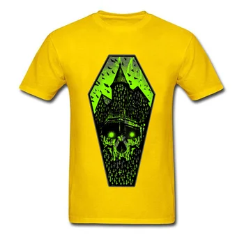 Namas, Tamsiai Blogio Demonas Vampyras Marškinėlius Vyrų Naujas Mados vyriški Legendos Kaukolė T-Shirt 3D Žalia Bang T Marškinėliai Cool Medvilnės