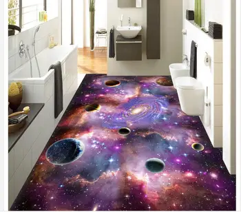 Namo Apdaila Sky Star 3D atkreipti grindų pvc lipnios tapetai vonios kambario grindų tapetai