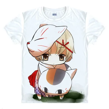 Natsume Takashi T-shirts kawaii Japonų Anime t-shirt Manga Marškinėliai Mielas Animacinių filmų Madara katė Cosplay marškinėliai 37706402403 tee 146