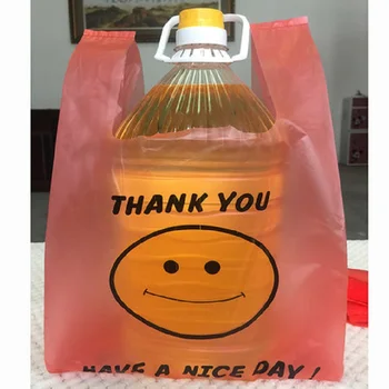 NAUJA raudona plastikinių pirkinių krepšys prekybos centrų plastikinius maišelius drabužių, dovanų parduotuvė mažmeninės prekybos rinkos maišas 25*42cm 1000pcs dhl nemokamas pristatymas