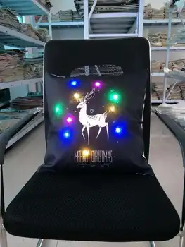 Naujas Kalėdų Animacinių filmų Kūrybos briedžių modelio LED light serijos Linų Pagalvėlė Padengti Namų Dekoratyvinis Juosmens Pagalvės užvalkalą Sofa-lova, Kėdės
