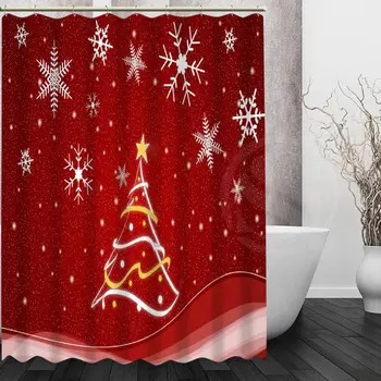 Naujas Paprotys Kalėdų eglutė Modernios Dušo Užuolaidos Vandeniui užuolaidos vonios kambarys