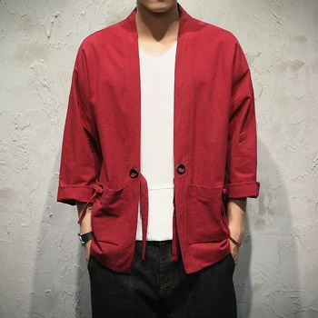 Nemokamas pristatymas Lino vyrų plius dydis M -5XL marškinėliai Kinų stiliaus riebalų vaikinas plius dydžio vyriški Atsitiktinis ilgomis rankovėmis marškinėliai hip-hop 9 modeliai